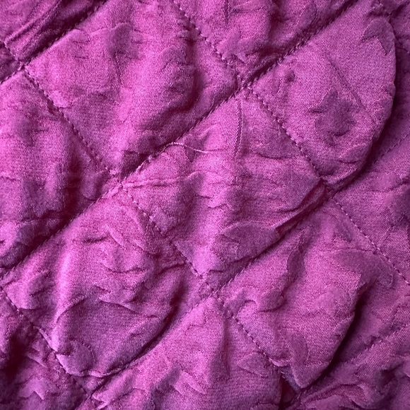 Eileen Fisher silk quilted jacket with pockets medium maroon - Picture 3 of 8